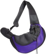 🐶 portable pet dog sling carrier: breathable mesh shoulder bag for small dogs cats - travel-friendly & adjustable non-slip strap logo