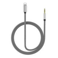 🎧 apple mfi certified aux cord for iphone 12/12 pro/11/xs/xr/x 8 7/ipad - lightning to 3.5mm audio stereo cable compatible for car stereo/home/headphone/speaker (silver) logo