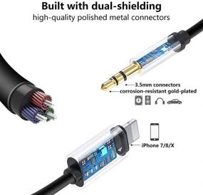 img 3 attached to 🎧 Apple MFi Certified Aux Cord for iPhone 12/12 Pro/11/XS/XR/X 8 7/iPad - Lightning to 3.5mm Audio Stereo Cable Compatible for Car Stereo/Home/Headphone/Speaker (Silver)