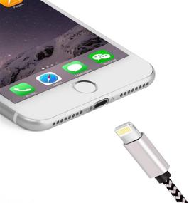 img 1 attached to 🎧 Apple MFi Certified Aux Cord for iPhone 12/12 Pro/11/XS/XR/X 8 7/iPad - Lightning to 3.5mm Audio Stereo Cable Compatible for Car Stereo/Home/Headphone/Speaker (Silver)