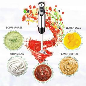 img 3 attached to Makoloce 3-in-1 Handheld Immersion Blender - 800W 10-Speed Stick Blender with Egg Whisk, Milk Frother, for Smoothies, Puree Baby Food, Sauces, Soups