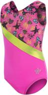 🤸 gk stars gymnastics & dance leotard for girls and toddlers - activewear one piece outfit in vibrant colorful prints логотип