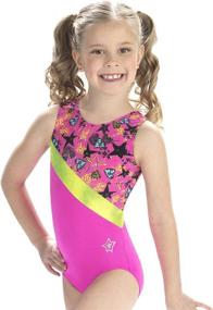 img 1 attached to 🤸 GK Stars Gymnastics & Dance Leotard for Girls and Toddlers - Activewear One Piece Outfit in Vibrant Colorful Prints