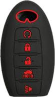 protect and personalize your infiniti key fob with the runzuie silicone cover case - black with red buttons logo