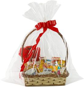 img 4 attached to 🎁 Jumbo 35x47 Inch Clear Cellophane Bags – Perfect 10PCS Extra Large Wrap for Gift Baskets