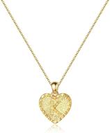 iefshiny heart initial necklace: handmade 14k gold filled pendant for women 🎁 - engraved dainty alphabet monogram necklaces; perfect jewelry gift for women and teen girls logo