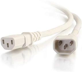 img 2 attached to 🔌 Короткий удлинитель силового кабеля C2G, 14AWG, белый, 1ft (0,30 м), Cables to Go 17527