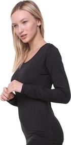 img 3 attached to Outland Women's Thermal Base Layer Top: Soft, Lightweight, and Warm Fleece Underwear