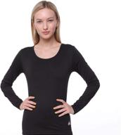 outland women's thermal base layer top: soft, lightweight, and warm fleece underwear логотип