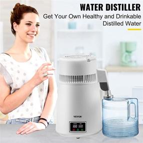 img 3 attached to 🌊 VEVOR Water Distiller 1.1 Gallon, 4L Pure Water Maker with Dual Temperature Display, 750W Countertop Distilled Water Machine for Home, Includes Plastic Container - White