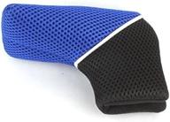 blade putter head cover in classic black with vibrant orange and blue mesh - fits scotty, ping, callaway, odyssey, and more! логотип