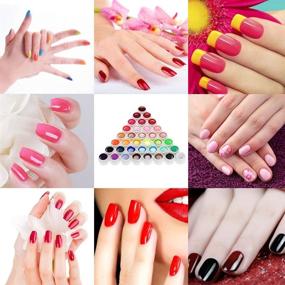 img 1 attached to Gel Nail Polish Set - 36 Colors, 8ML Nail Art Pigment, Solid Glue Extension Gel. Includes Nail Brush & File for DIY Nail Art Design