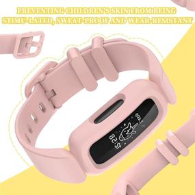 img 1 attached to Veezoom Резинки совместимые с Fitbit Ace 3 для детей 6+: Мягкий 🌈 Силиконовый Водонепроницаемый Браслет-аксессуар, Цветные Спортивные Ремешки для Fitbit Ace 3 для мальчиков и девочек