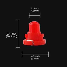 img 3 attached to 🚗 Grandview 10pcs Red T4.2 COB 1 SMD LED Dashboard Instrument Cluster Light Bulbs for Car Side Light Indicator Interior Panel 12V