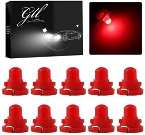 img 4 attached to 🚗 Grandview 10pcs Red T4.2 COB 1 SMD LED Dashboard Instrument Cluster Light Bulbs for Car Side Light Indicator Interior Panel 12V