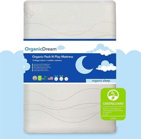 img 4 attached to 🛏️ Premium Dual-Sided Organic Dream Pack and Play Mattress: Firm Support for Infants, Memory Foam Comfort for Toddlers - Fits Most Pack N Play Playpens and Playards