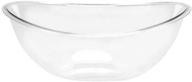 🍲 clear plastic contoured serving bowl - 80 oz, single piece logo