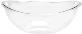 img 1 attached to 🍲 Clear Plastic Contoured Serving Bowl - 80 oz, Single Piece