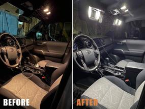 img 2 attached to 🚗 Upgrade your Toyota Highlander: AUTOGINE 13 Piece White Interior LED Lights Kit (2014-2019) - Super Bright 6000K Bulbs Package with Install Tool