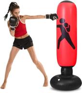 🎄 inflatable christmas punching bag for kids - 63-inch free standing boxing bag with stand bounce back for kids and adults - youth boxing bag логотип