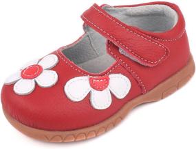 img 4 attached to Femizee Fashion Leather Flats: The Perfect School Uniform Shoes for Toddler Girls