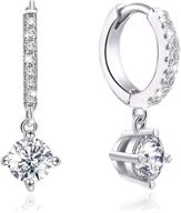 cubic zirconia hoop earrings hypoallergenic girls' jewelry in earrings logo