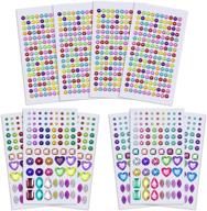 💎 anezus 1126pcs self-adhesive rhinestone stickers: stunning crystal gem stickers for nail, body, makeup & festival - assorted sizes & shapes (10 sheets) logo