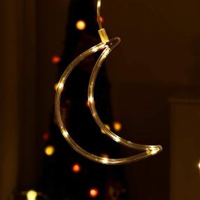 img 2 attached to Moon Star Icicle String Fairy Light Curtain - Remote Control Plug-in Window Lamp for Bedroom Patio, Wall, Christmas Decor, Wedding, Party - Indoor and Outdoor Use.