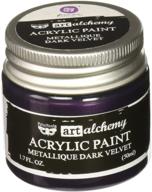 prima marketing finnabair art alchemy acrylic paint, metal dark velvet - vibrant 1.7 fl. oz color for creative projects logo