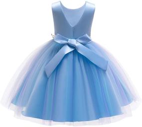 img 2 attached to 🌈 Captivating Rainbow Princess Dresses for Wedding, Bridesmaid, and Pageant Girls' Clothing