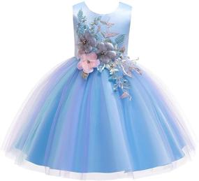 img 4 attached to 🌈 Captivating Rainbow Princess Dresses for Wedding, Bridesmaid, and Pageant Girls' Clothing