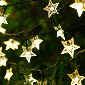 img 1 attached to 🌟 Solar Star Lights Clearance - 50% Off! ZOUTOG 40ft/12m 80 LED Warm White Star String Lights - Waterproof Outdoor Solar Lights for Home, Yard, Patio, Garden