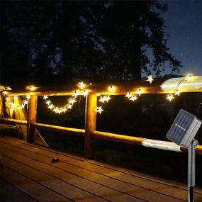 img 2 attached to 🌟 Solar Star Lights Clearance - 50% Off! ZOUTOG 40ft/12m 80 LED Warm White Star String Lights - Waterproof Outdoor Solar Lights for Home, Yard, Patio, Garden