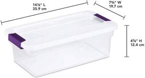 img 1 attached to 📦 STERILITE 17511712 6-Quart Clearview Latch Box with Plum Handles - 6-Pack: Organize and Store with Clarity