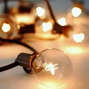 img 3 attached to 🌟 Waterproof 50Ft G40 Outdoor Patio String Lights for Backyard Wedding, Deck & Home Decor – Connectable Brown Wire, 53 Clear Globe Bulbs with E12 Base – Ideal Christmas String Lights