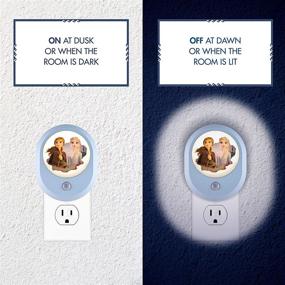 img 2 attached to 🌙 Disney Frozen, Anna and Elsa, MySelect LED Night Light with Motion Sensor, Dusk to Dawn, Girls Room Decor, UL-Listed, Ideal for Bedroom, Nursery, Bathroom, 44473