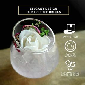 img 2 attached to 🍷 Dragon Glassware 12.5oz Crescent Shaped Tumblers: Elevated Elegance for Your Drinking Experience