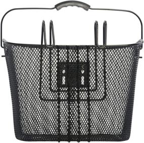 img 2 attached to 🧺 Versatile and Durable Ventura Quick Mount Wire Basket, 10.25 x 8.5 x 13.5 inches, in Sleek Black Finish