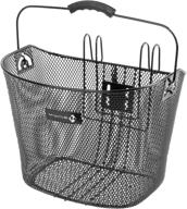 🧺 versatile and durable ventura quick mount wire basket, 10.25 x 8.5 x 13.5 inches, in sleek black finish logo