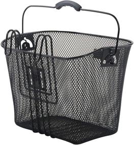 img 3 attached to 🧺 Versatile and Durable Ventura Quick Mount Wire Basket, 10.25 x 8.5 x 13.5 inches, in Sleek Black Finish