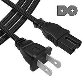 img 4 attached to 🔌 UL Listed POWSEED 6ft Polarized AC Power Cable for Sony PlayStation, Vizio TV, Arris Router, Bose Speaker & More
