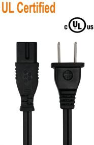 img 3 attached to 🔌 UL Listed POWSEED 6ft Polarized AC Power Cable for Sony PlayStation, Vizio TV, Arris Router, Bose Speaker & More