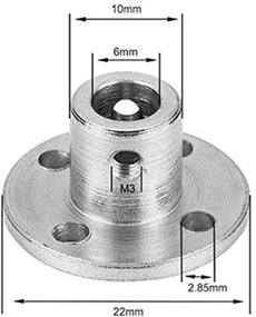 img 2 attached to 🔧 4-Piece Set of 6mm Flange Coupling Connectors - Rigid Guide Model Coupler for DIY RC Model Motors, High-Quality Shaft Axis Fittings