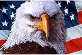 img 4 attached to Painting Rhinestone Embroidery Patriotism 7 9X11 8In