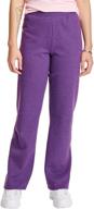 👖 hanes ecosmart women's open bottom leg sweatpants logo