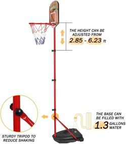img 2 attached to 🏀 Ultimate Performance: SUPER JOY Basketball Adjustable Set (2.85 - 6.23 feet)