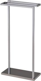 img 2 attached to Hamilton Metal Freestanding Towel Rack Stand by Kings Brand Furniture - Chrome Finish