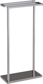 img 1 attached to Hamilton Metal Freestanding Towel Rack Stand by Kings Brand Furniture - Chrome Finish