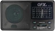 📻 2021 model qfx r-37 6-band solar radio: am, fm, sw1 - sw4, bluetooth, led flashlight logo