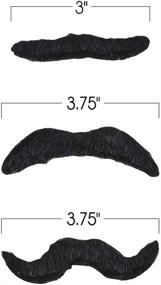 img 2 attached to ArtCreativity Realistic Fake Mustache Set - Bulk Pack of 36 - Stick On Moustaches: Perfect for Mexican, Super Mario, Lumberjack, and Cowboy Party - Photo Booth Props and Favors with Skin-Safe Adhesive